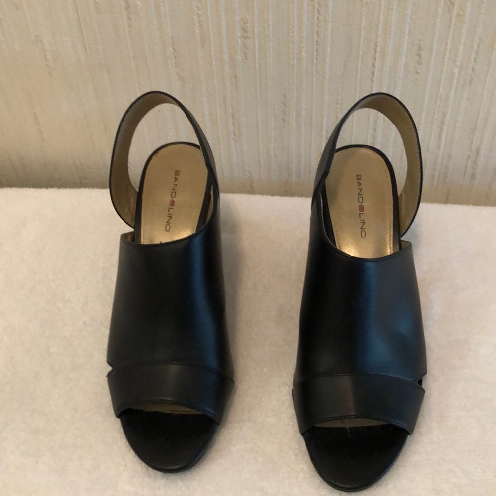Black Bandolino sling wedge heel 8 1/2 medium.